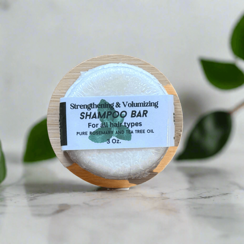 Solid shampoo bar with Rosemary and Tea Tree oil