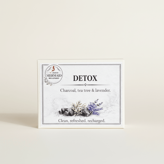 Detox Charcoal Tea Tree Soap Bar - Naked Mermaid Soapery - Bar Soap