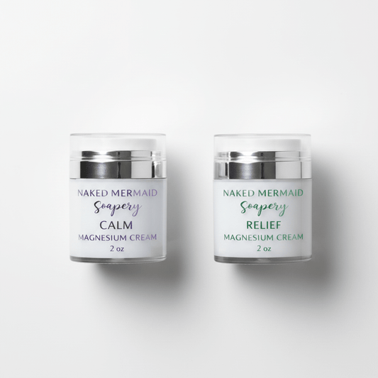 Magnesium Cream Duo – Calm & Relief - Naked Mermaid Soapery - Bundle