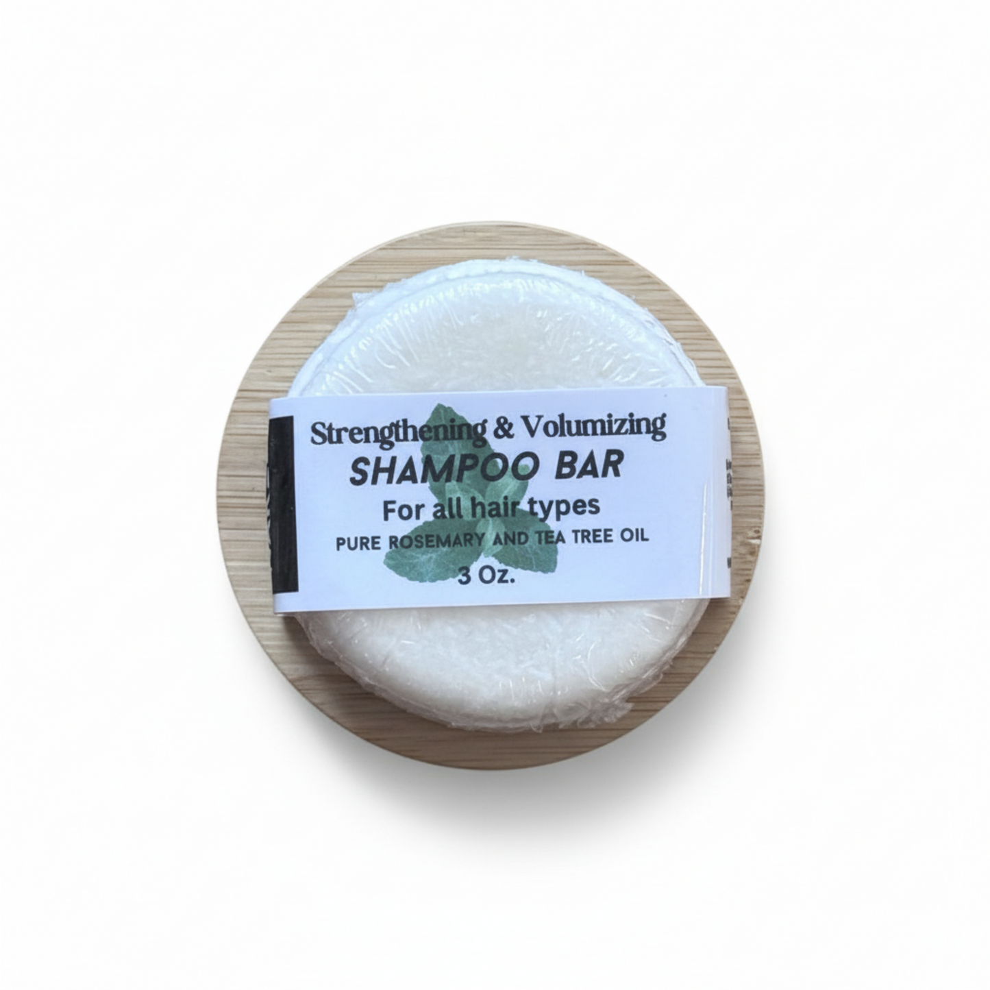 3 oz Shampoo Bar infused with rosemary and tea tree. For all hair types