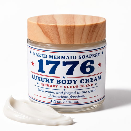 1776 body cream in a 4 oz jar