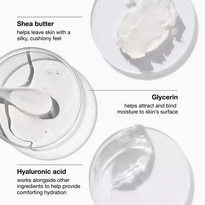 Active ingredients of shea butter, Hyaluronic acid and glycerin