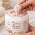 Cashmere Foaming Body Polish by Naked Mermaid Soapery for cleansing, exfoliating and shaving.
