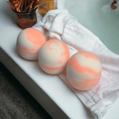 Luxe, formally named cashmere, bath bombs are free of sulphates, contain hydrating jojoba oil, essential oil blend of white freesia, pomegranate and oud.  Large 6 ounces