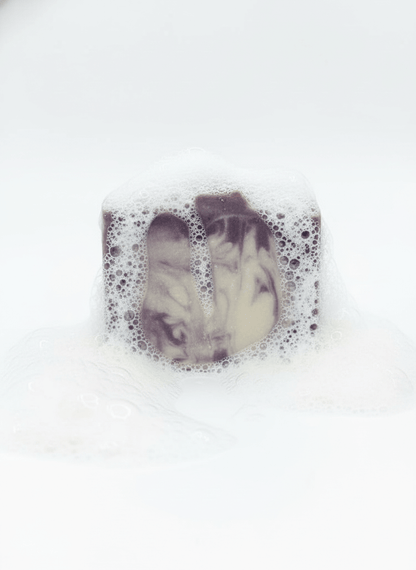 Snow fairy soap bar in use