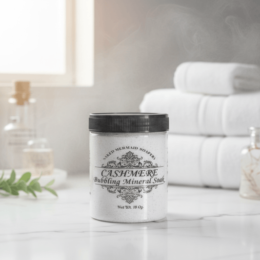 Cashmere Bubbling Mineral Soak - Naked Mermaid Soapery - Bath Soaks