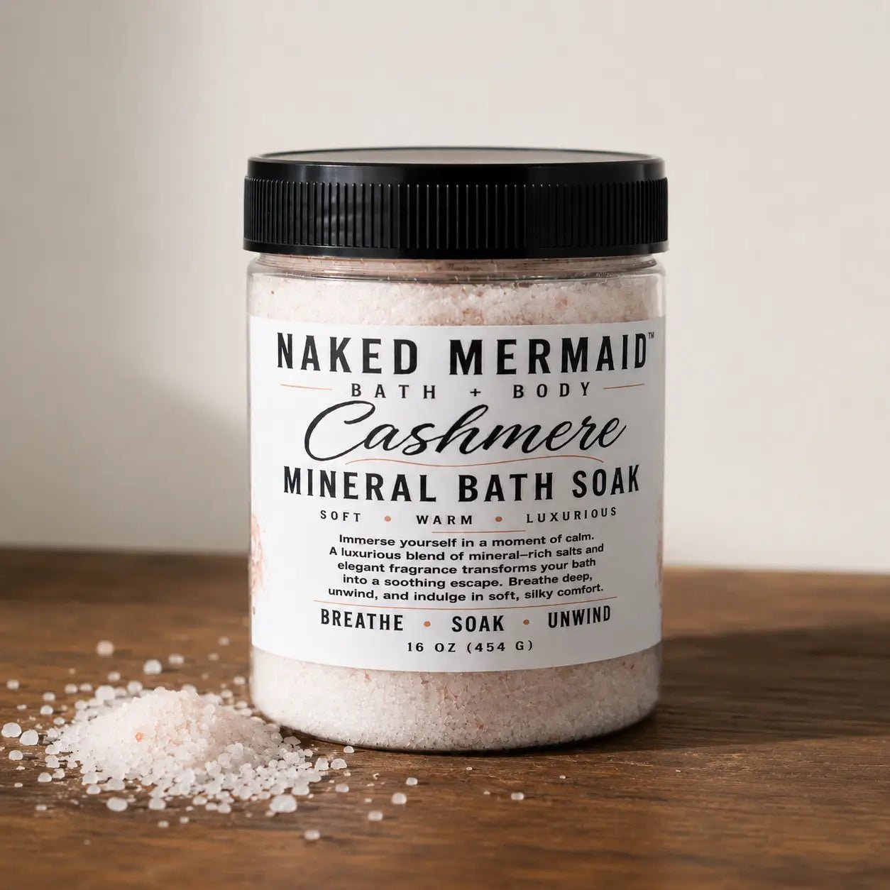 Cashmere Mineral Bath Soak - Naked Mermaid Soapery - mineral bath soak