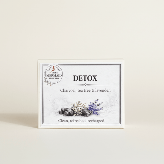 Detox Charcoal Tea Tree Soap Bar - Naked Mermaid Soapery - Bar Soap