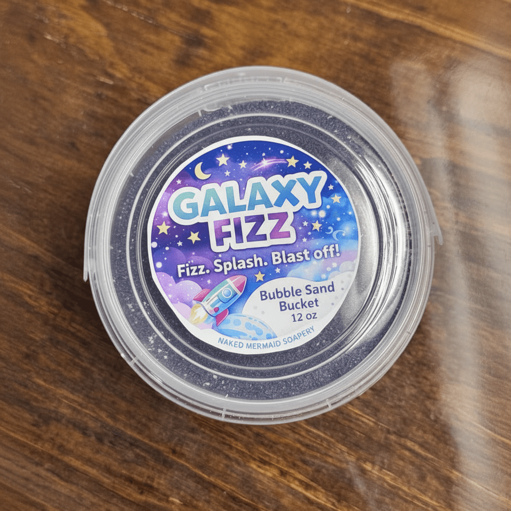 Galaxy Fizz Bubble Sand Bucket - Naked Mermaid Soapery - Kids Bath