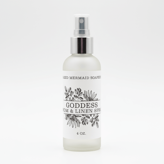 Goddess Room & Linen Spray in glass 4 oz bottle