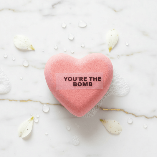 Heart Shaped Bath Bombs - Naked Mermaid Soapery - Bath Bombs