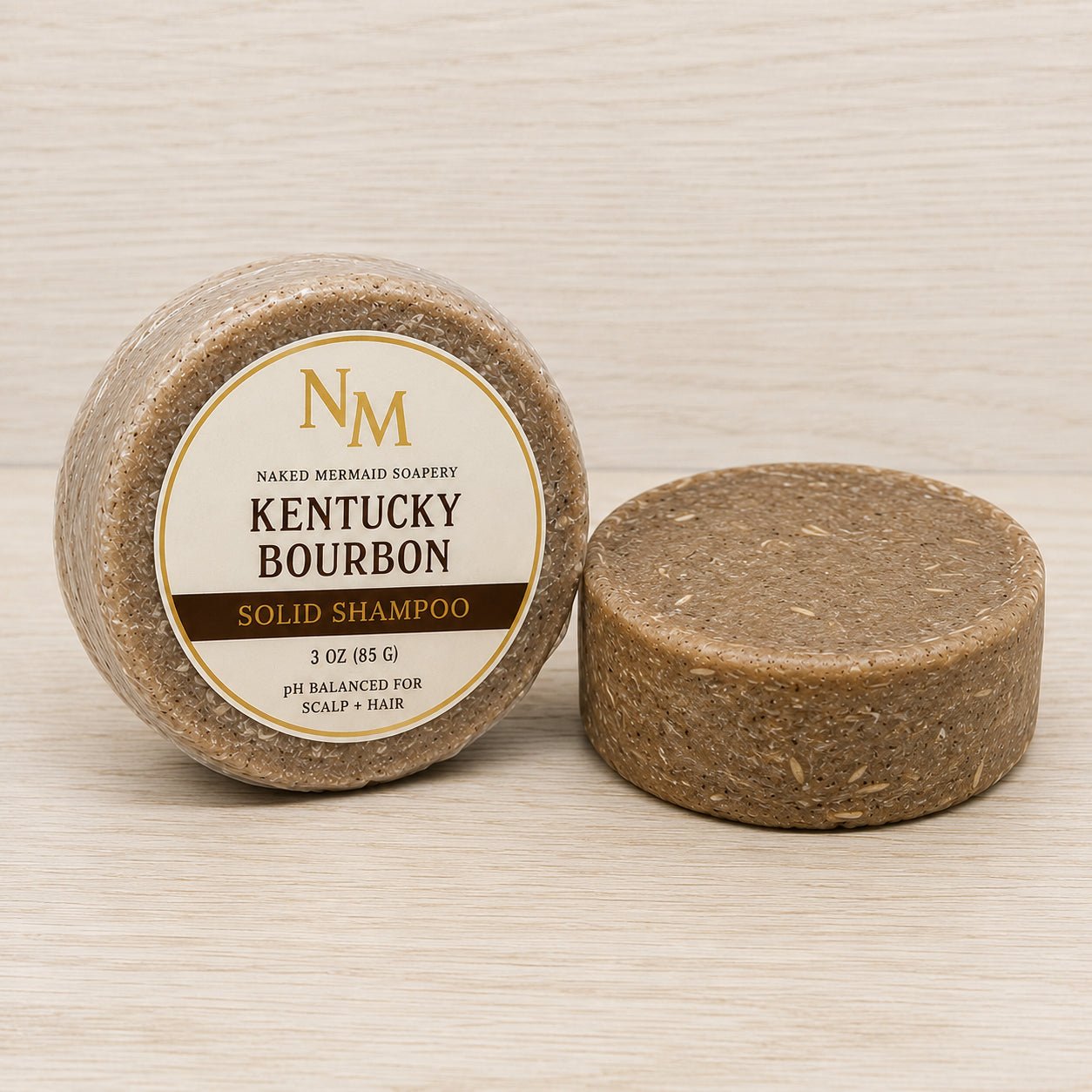 Kentucky Bourbon Solid Shampoo Bar - Naked Mermaid Soapery - Shampoo Bar