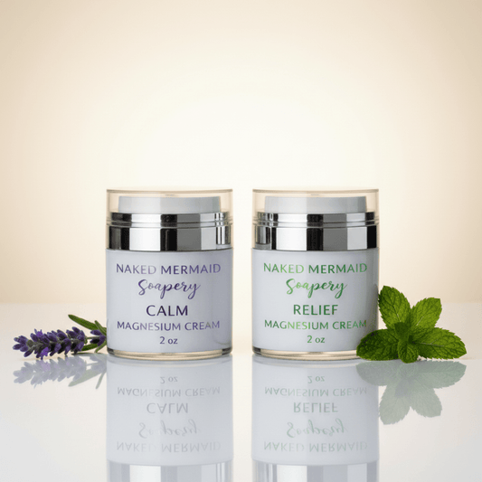 Magnesium Cream Duo – Calm & Relief - Naked Mermaid Soapery - Bundle