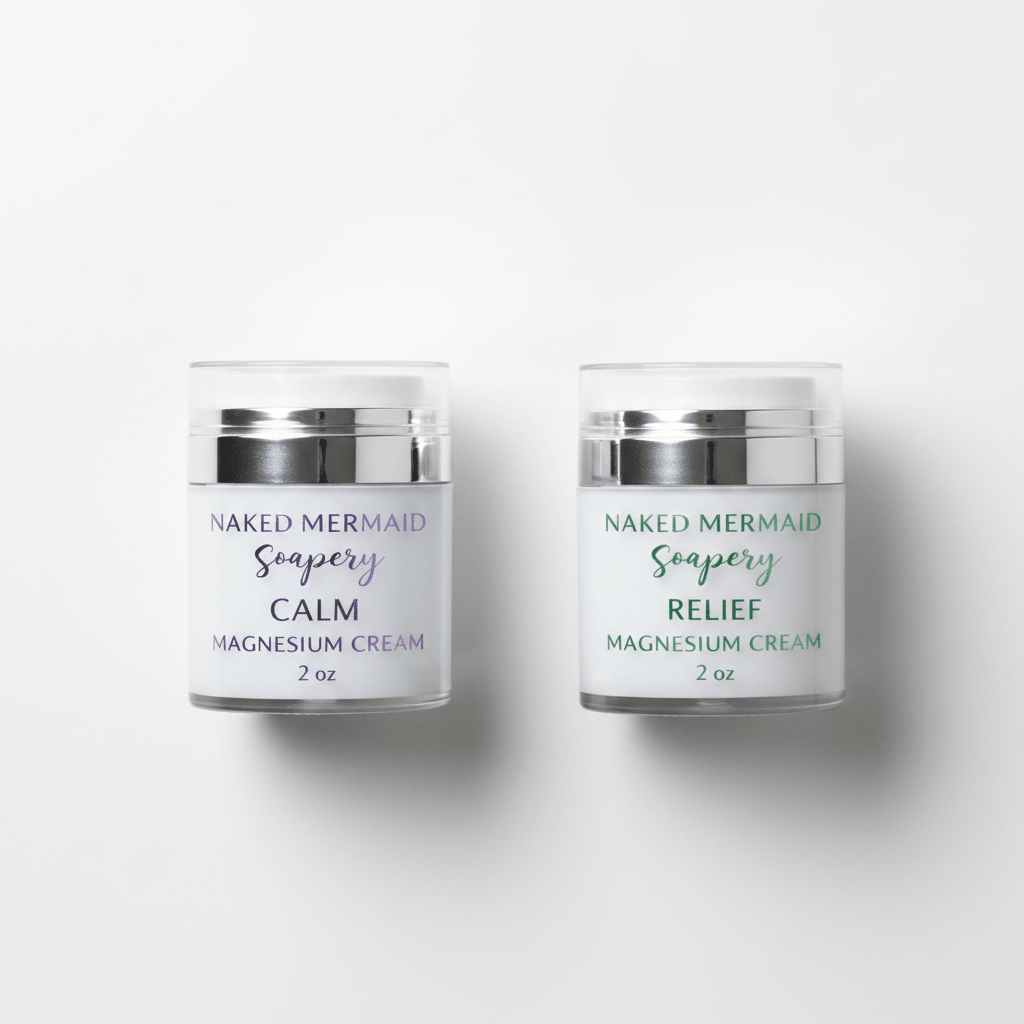 Magnesium Cream Duo – Calm & Relief - Naked Mermaid Soapery - Bundle