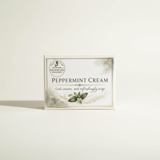Peppermint Cream Soap Bar - Naked Mermaid Soapery - Soap Bar