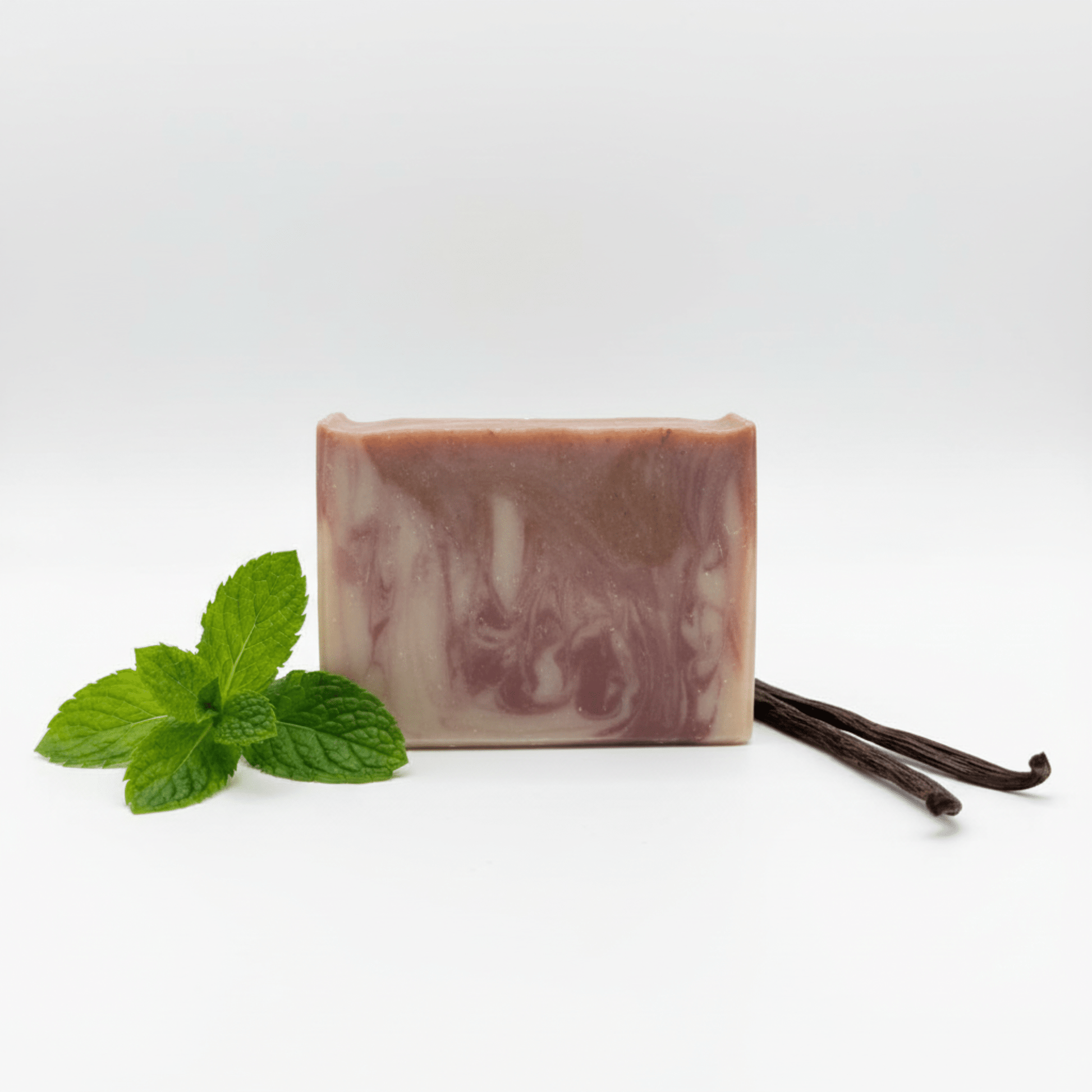 Peppermint cream soap bar blends cool peppermint with creamy vanilla and subtle sugar notes